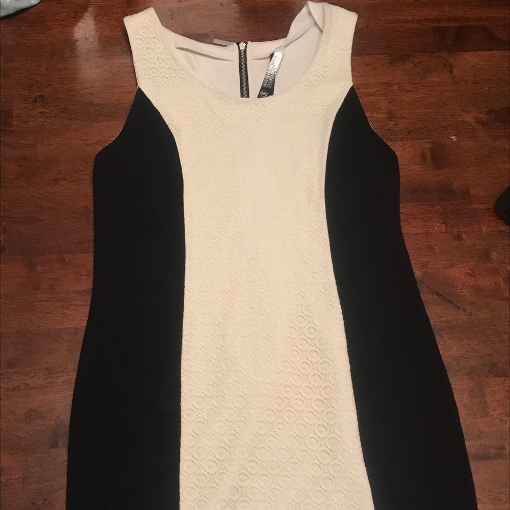 Kensie Black and White Stripe Dress